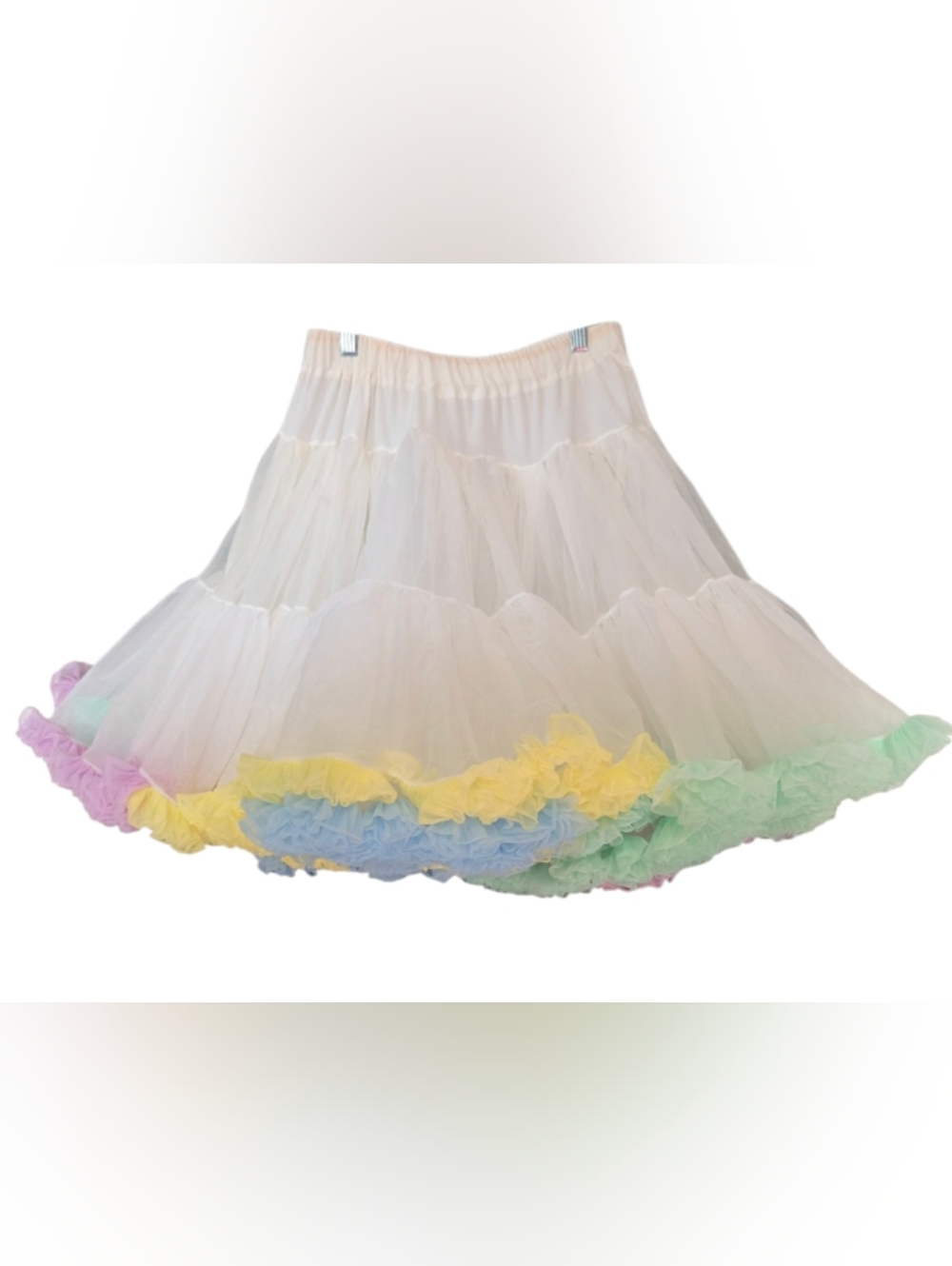 Sam's Medium 21" Crinoline Rainbow Ruffle Square Dancing Petticoat